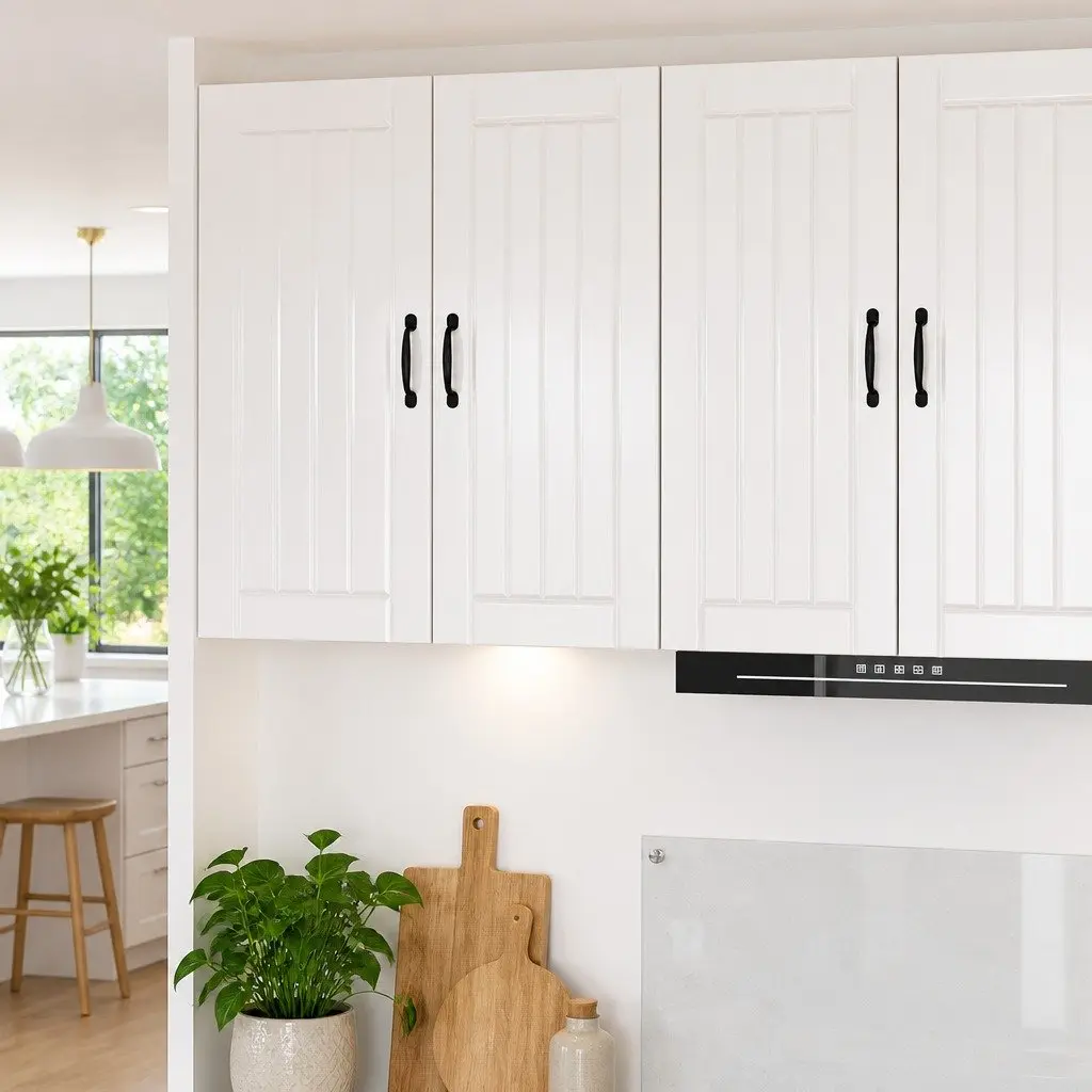 Wall Cabinet 40x31x80cm High Gloss White Engineered Wood Kitchen Storage Unit