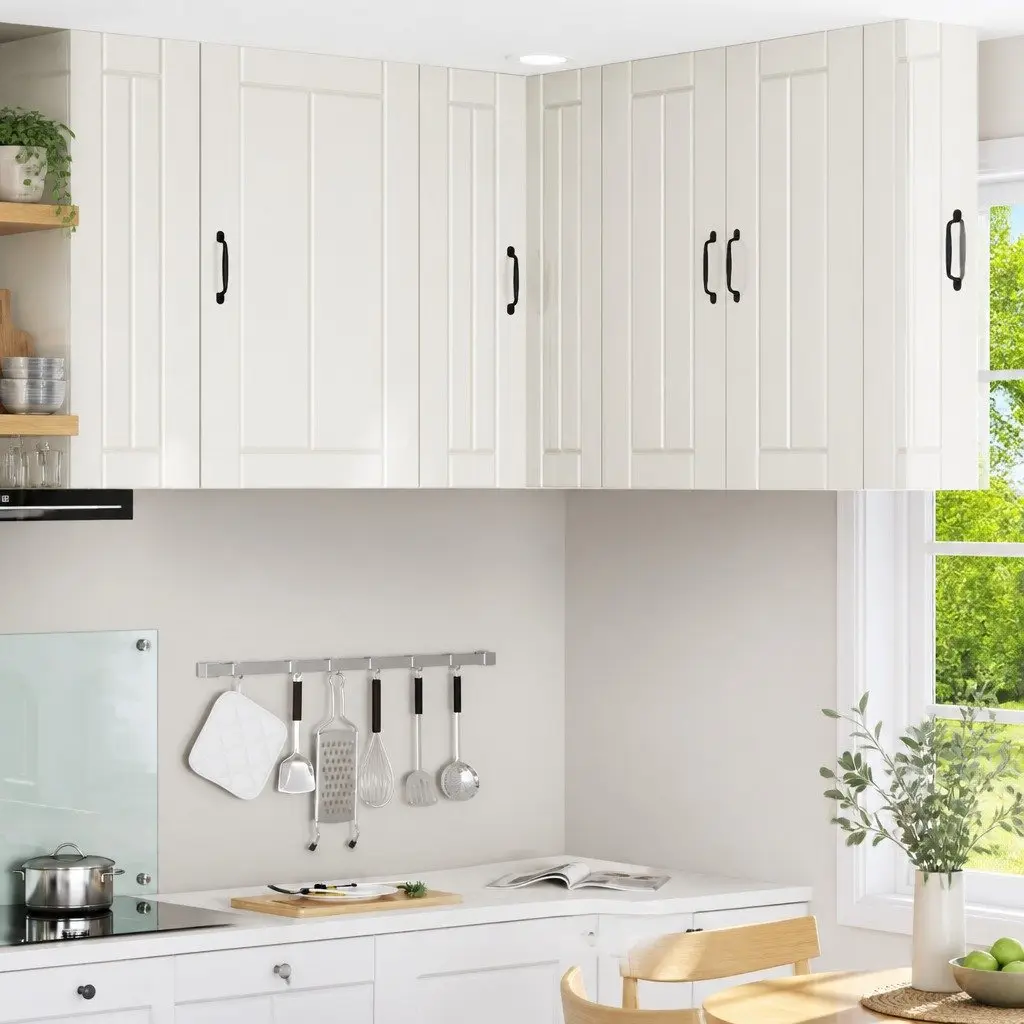 Wall Corner Cabinet High Gloss White Engineered Wood Modern Kitchen Storage Unit