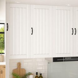 Enhance Your Kitchen Space with a White Wall Cabinet Dishwasher Panel