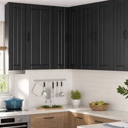 Elevate Your Kitchen with This Modern Corner Cabinet 57x57x100cm