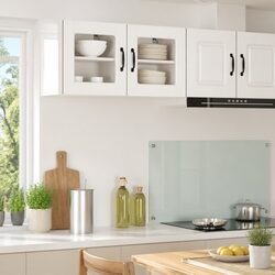 Enhance Your Kitchen with This Sleek Glass Cabinet