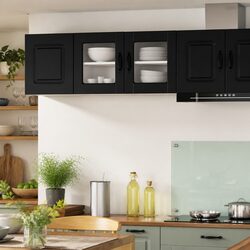 Elevate Your Kitchen with the PORTO Black Wall Cabinet