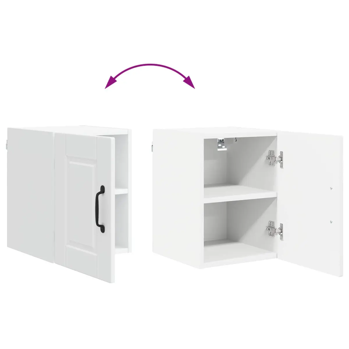 Wall Cabinet 30 x 31 x 40 cm White Engineered Wood Modern Kitchen Storage
