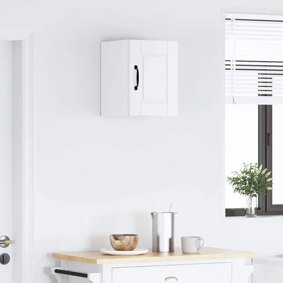 Wall Cabinet 30 x 31 x 40 cm White Engineered Wood Modern Kitchen Storage