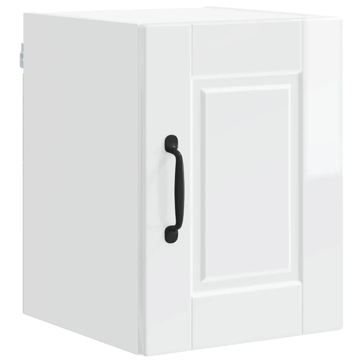 Wall Cabinet Kitchen Storage High Gloss White Shelves Compartments Modern Home