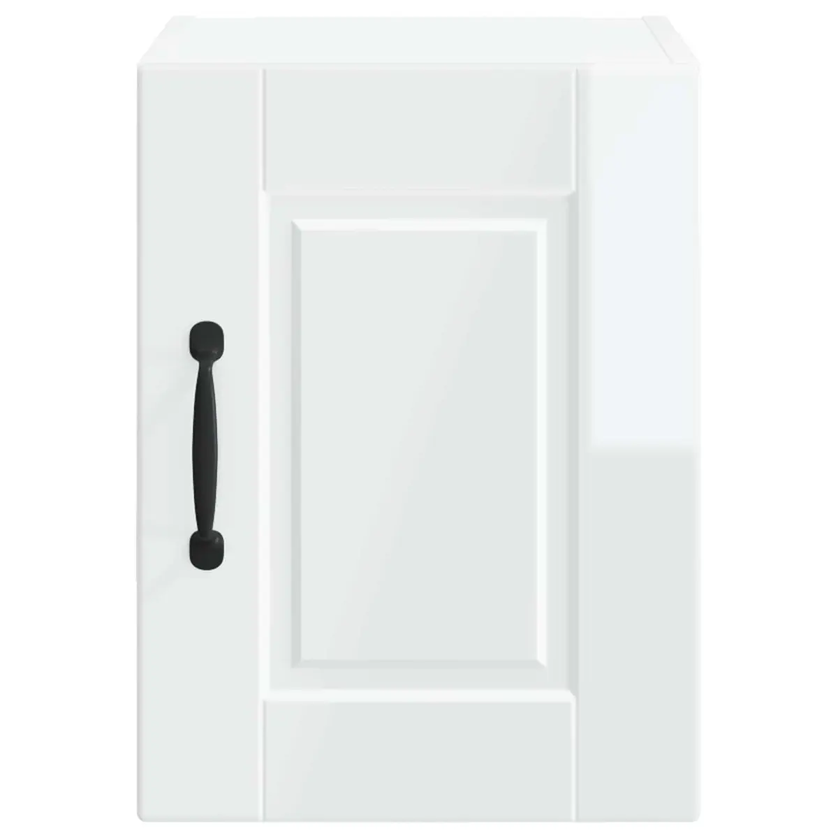 Wall Cabinet Kitchen Storage High Gloss White Shelves Compartments Modern Home