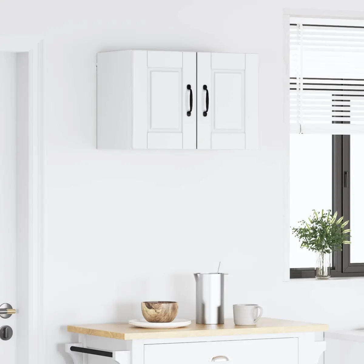 Wall Cabinet 30x31x40cm High Gloss White Modern Kitchen Storage Organiser 2 pcs
