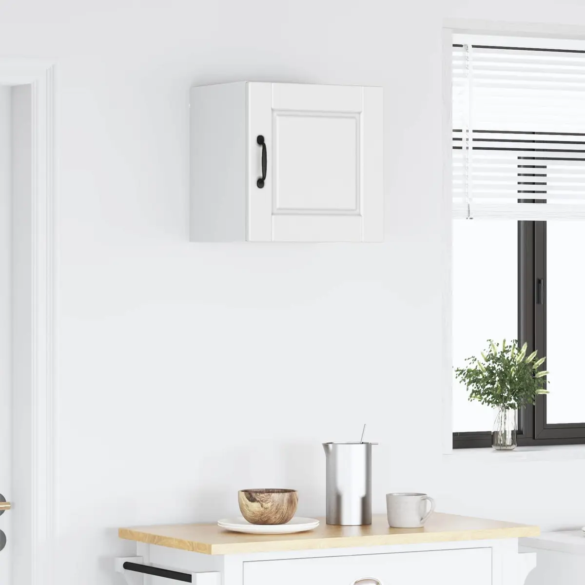 Wall Cabinet PORTO Kitchen Storage White 40 x 31 x 40 cm Engineered Wood