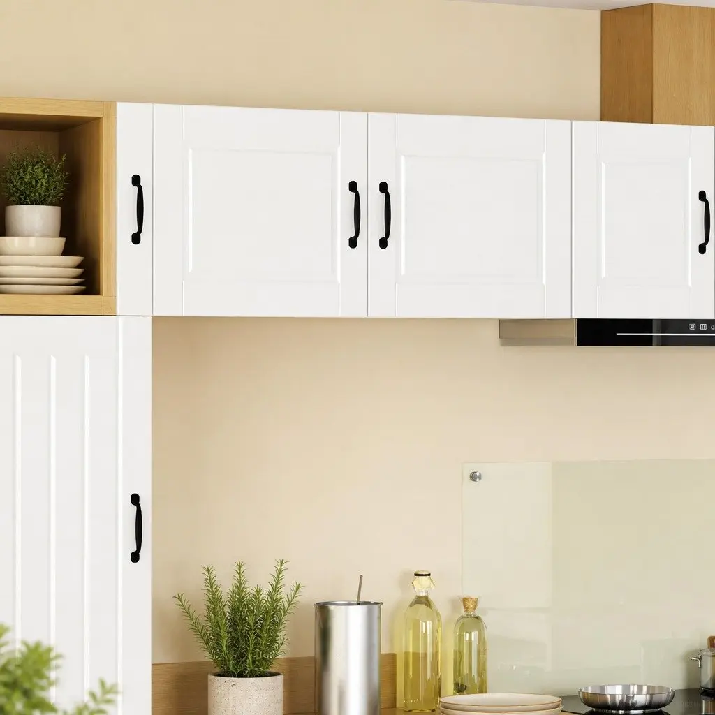 Wall Cabinet 50 x 31 x 40 cm White Engineered Wood Set of 2
