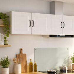 Wall Cabinet 2 Pieces High Gloss White Kitchen Storage Shelves 50 x 31 x 40 cm