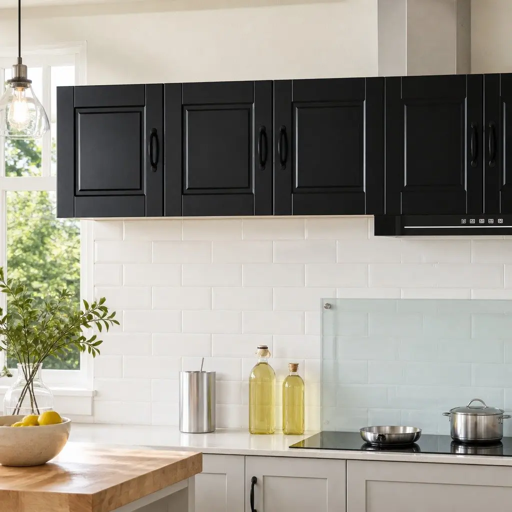 Wall Cabinet 80x31x40cm Black Engineered Wood Wall-mounted Storage