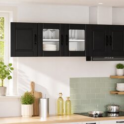 Modern Wall Glass Cabinet 80x31x40cm for Kitchen