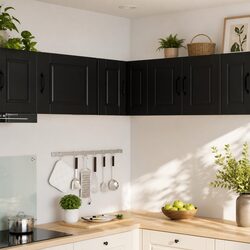 Optimize Your Kitchen Space with Black Corner Cabinet