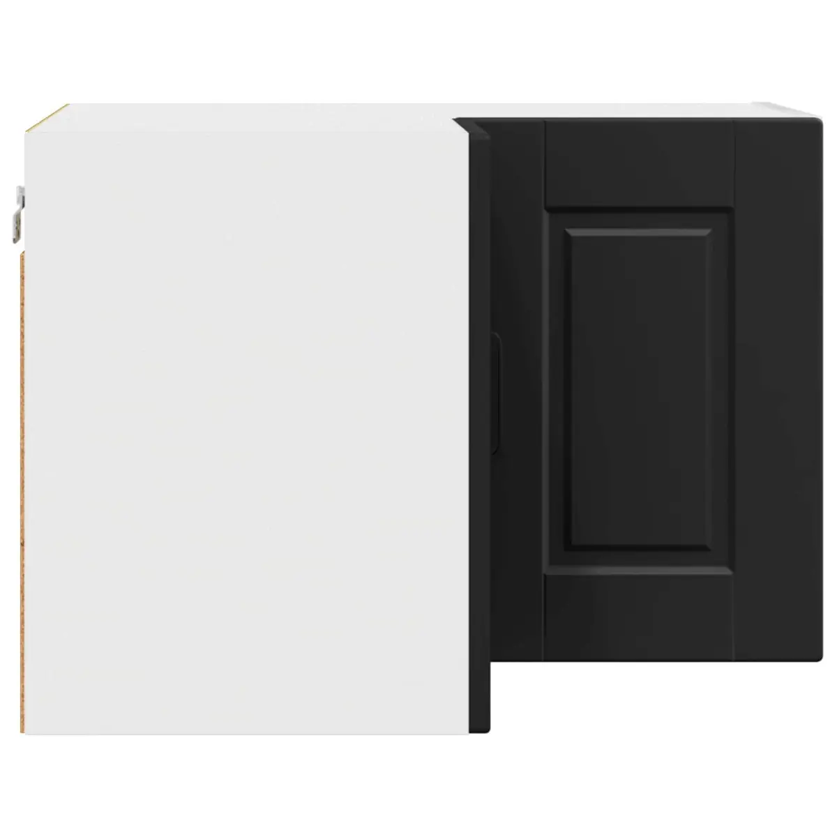 Wall Corner Kitchen Cabinet 57x57x40cm Black Engineered Wood Storage Shelves
