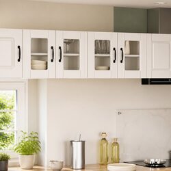 Elevate Your Kitchen with a High Gloss White Glass Cabinet
