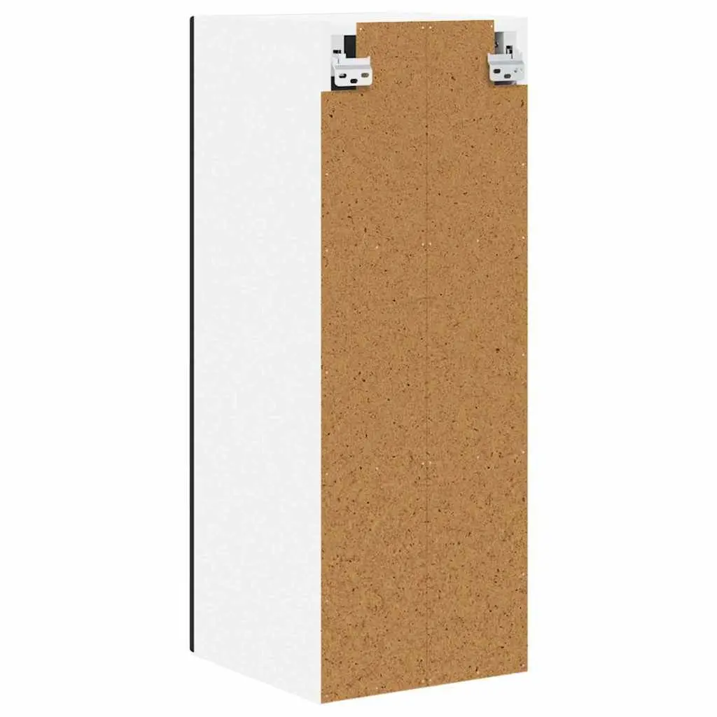 Wall Cabinet 30x31x80cm Black Engineered Wood Modern Storage with Shelves