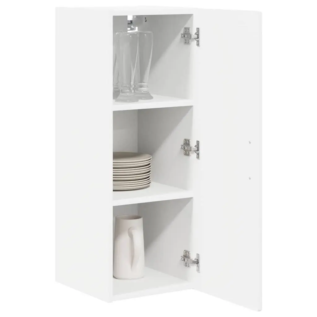 Wall Cabinet 30x31x80cm High Gloss White Engineered Wood Modern Kitchen Storage