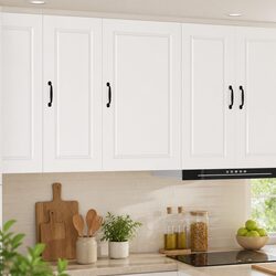 Wall Cabinet Kitchen Storage White 50 x 31 x 80 cm Engineered Wood Shelves
