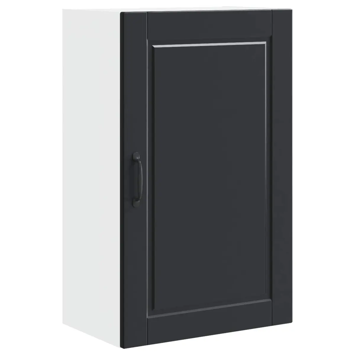 Black Wall Cabinet Kitchen Storage Cupboard 50 x 31 x 80 cm Wall Mounted Unit