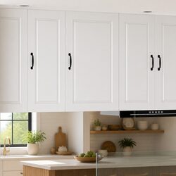 Wall Cabinet White High Gloss Kitchen Storage Shelves Compartments 50 x 31 x 80