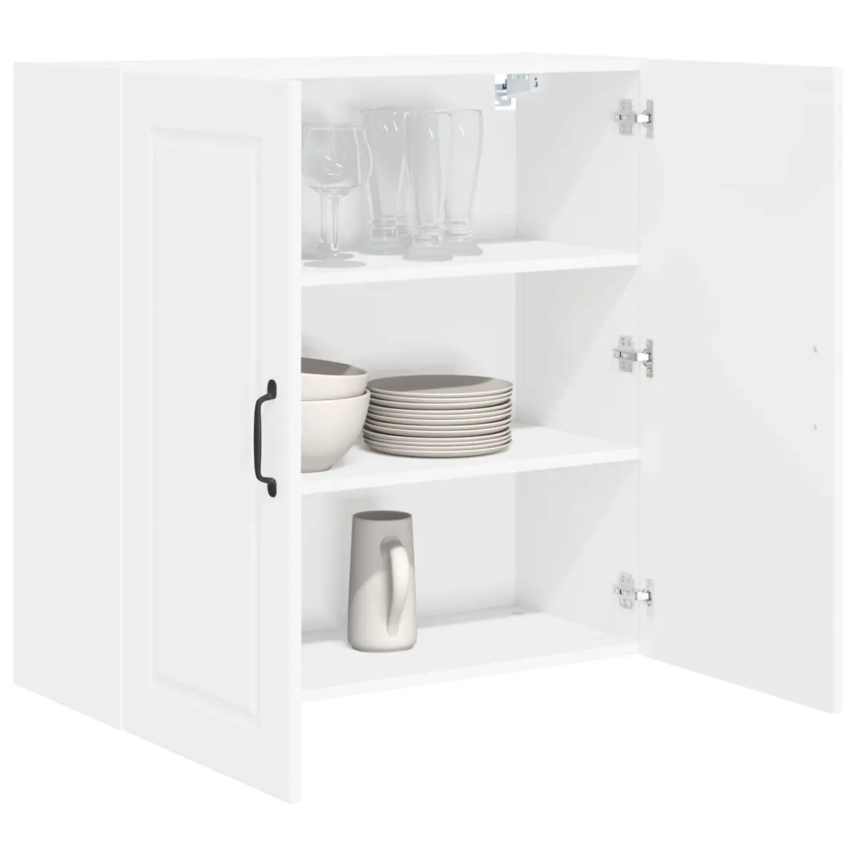 Wall Cabinet PORTO White 80 x 31 x 80 cm Kitchen Storage Engineered Wood