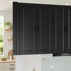 Optimize Your Kitchen Space with This Black Wall Cabinet