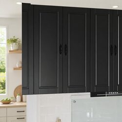 Optimize Your Kitchen Space with This Black Wall Cabinet