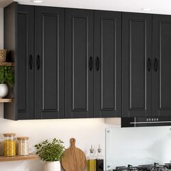 Modern Black Kitchen Storage Cabinet 60x31x100cm