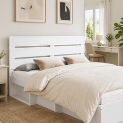 Elevate Your Bedroom Aesthetic with This White Headboard