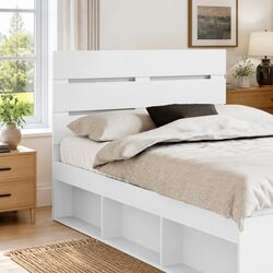 Elevate Your Bedroom with a White Engineered Wood Headboard