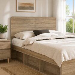 Elevate Your Bedroom with a Brown Engineered Wood Headboard