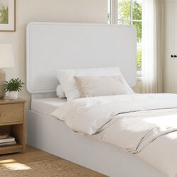 White Engineered Wood Headboard Modern Bedroom Furniture Rectangular Design