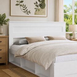 Elevate Your Bedroom with a Modern White Headboard
