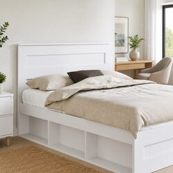 Elevate Your Space with a White Engineered Wood Headboard
