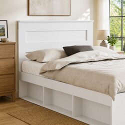 White Engineered Wood Headboard to Elevate Your Bedroom