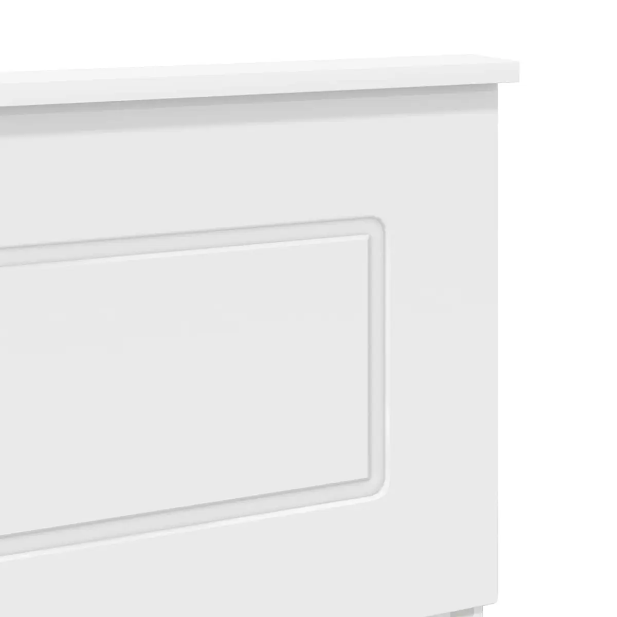 White Engineered Wood Headboard Modern Bedroom Furniture Rectangular Design