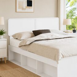 Elevate Your Bedroom with a Sleek White Headboard