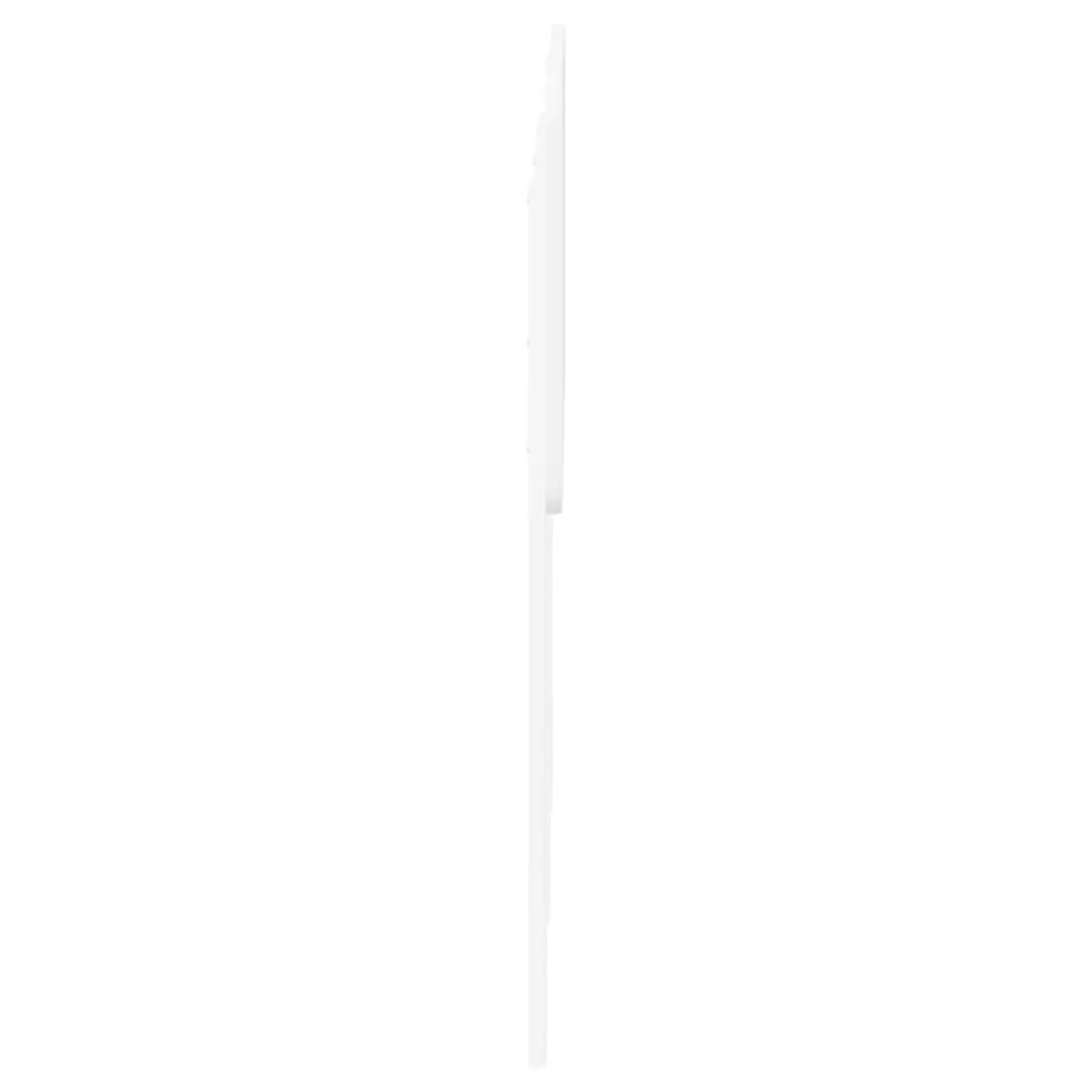 White Engineered Wood Headboard Modern Minimalist Bedroom Furniture Clean Lines