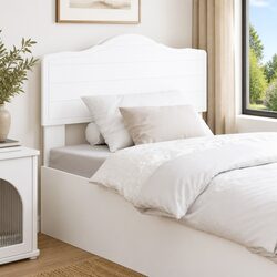 Elevate Your Bedroom with a Modern White Headboard