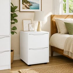White Storage Cabinet for Bedroom and Living Room 40 x 48 x 57 cm