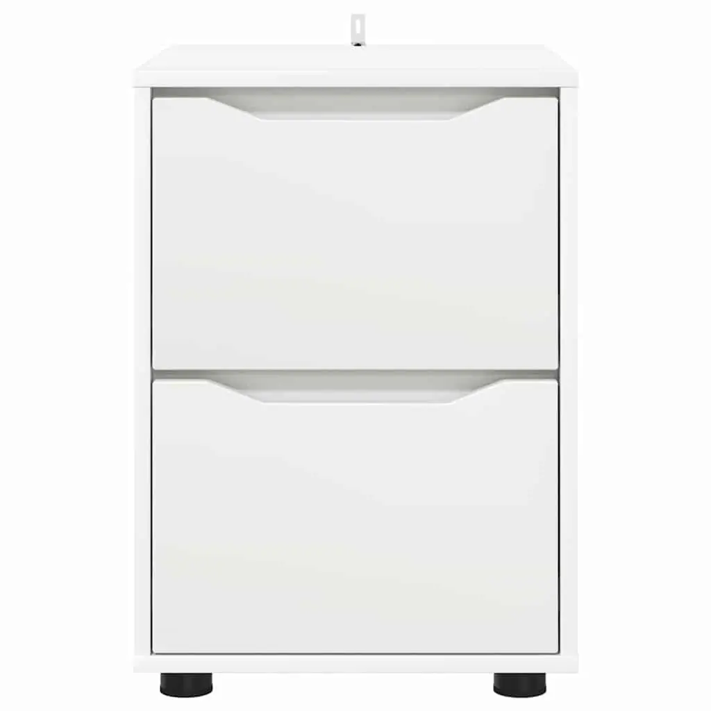 Storage Cabinet White 40 x 48 x 57 cm Engineered Wood Drawer Organiser