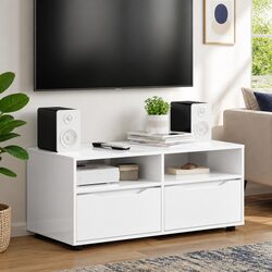 Elevate Your Living Space with High Gloss White TV Cabinet