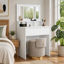 Elevate Your Space with This White Vanity Unit