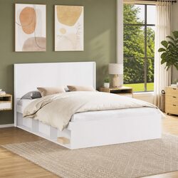 Stylish White Engineered Wood Headboard for Your Bedroom