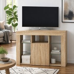 Enhance Your Living Space with a Grey Corner LED TV Cabinet
