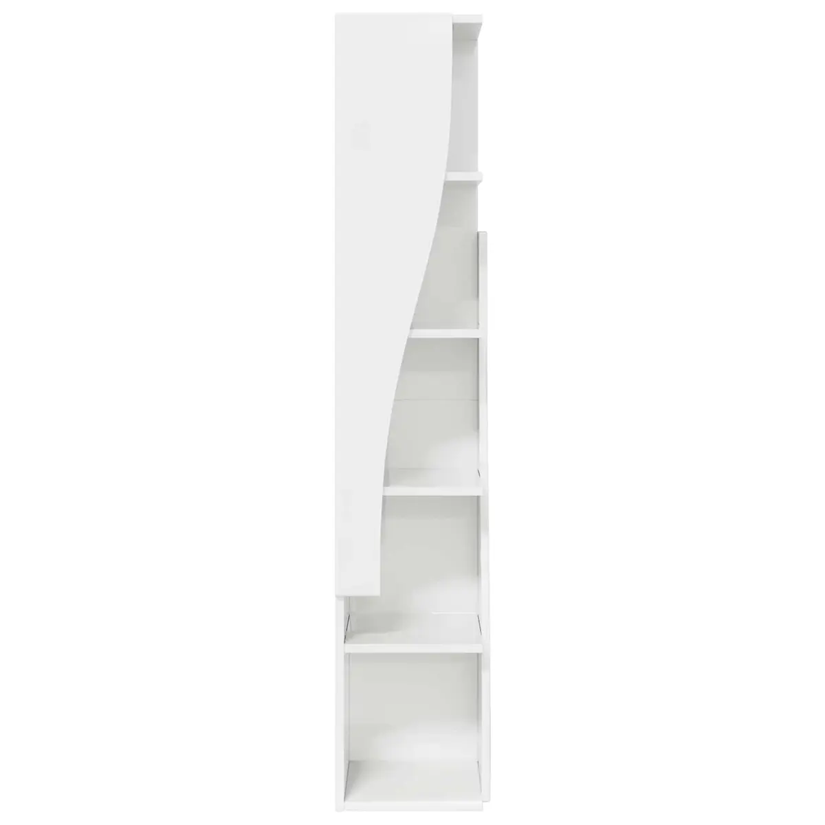 Corner Storage Cabinet 27.5x27x140cm Modern Living Room Shelving Unit
