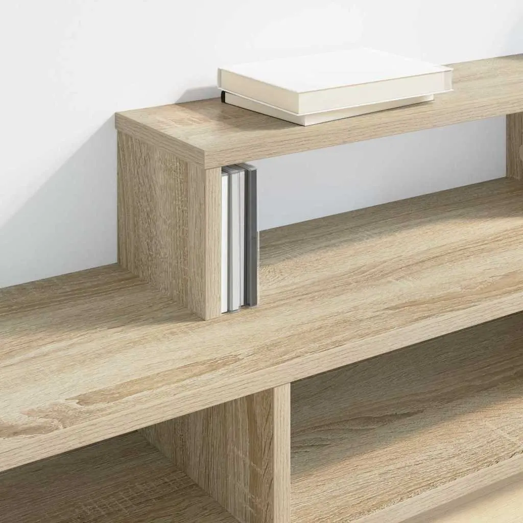 Wall Mounted TV Stand 150x25x28.5cm Grey Modern Storage Shelves