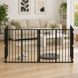 Enhance Your Space with a Foldable Black Dog Gate