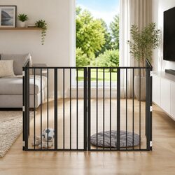Enhance Your Space with a Black Dog Gate - 4 Panels