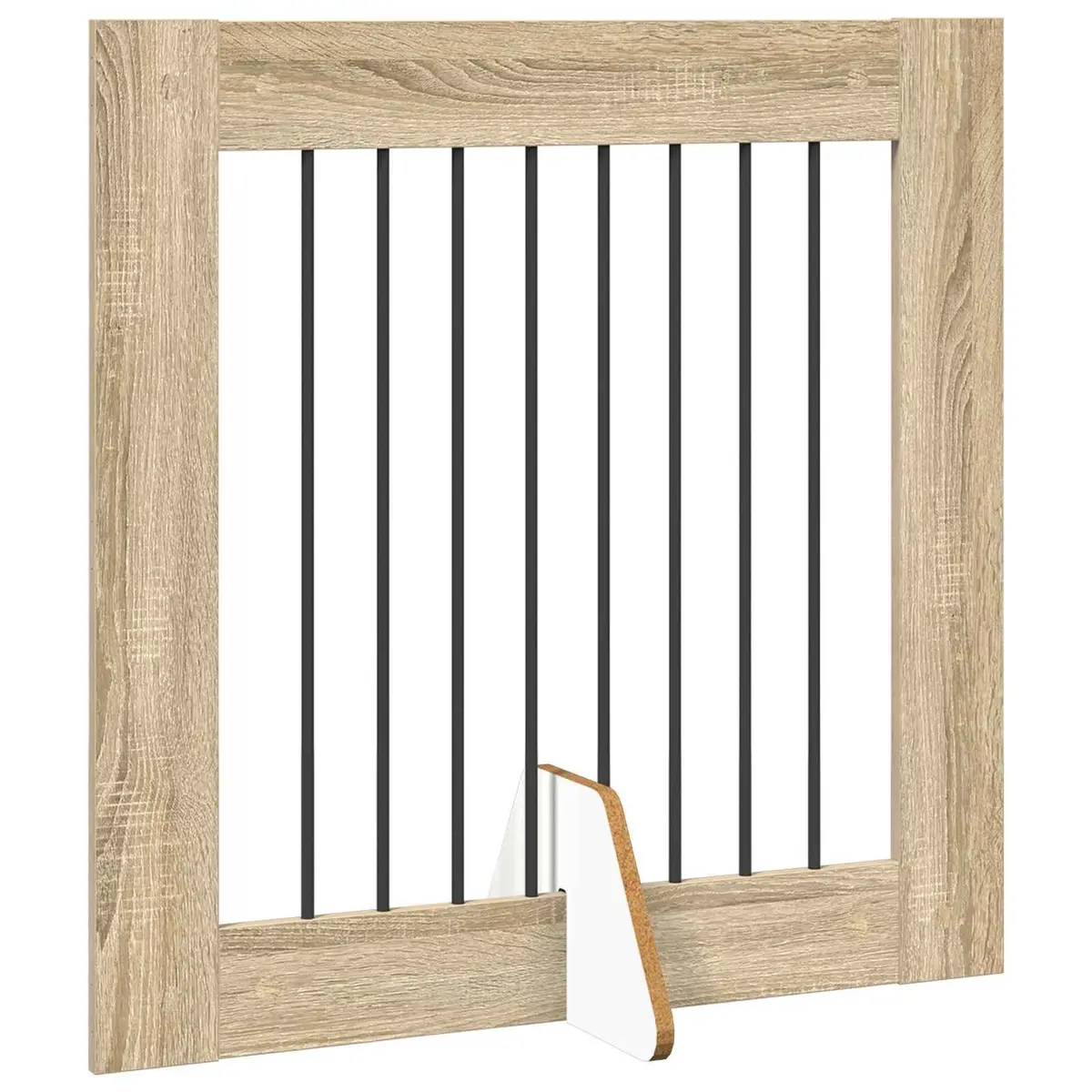 Foldable Dog Gate 482 cm 6 Piece Pet Barrier Room Divider Sonoma Oak